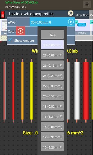 Wire Properties of DCAClab