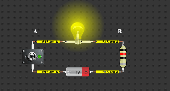 Electricity is flown point A to B