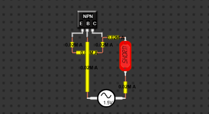 collector-emitter short in NPN Transistor